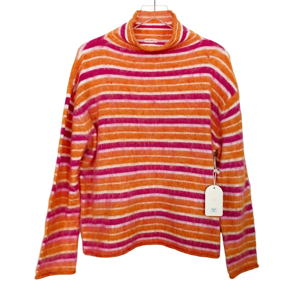NEW Kerisma London Stripe‎ Coral Multicolor Sweater S/M